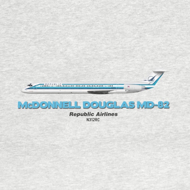 McDonnell Douglas MD-82 - Republic Airlines by TheArtofFlying